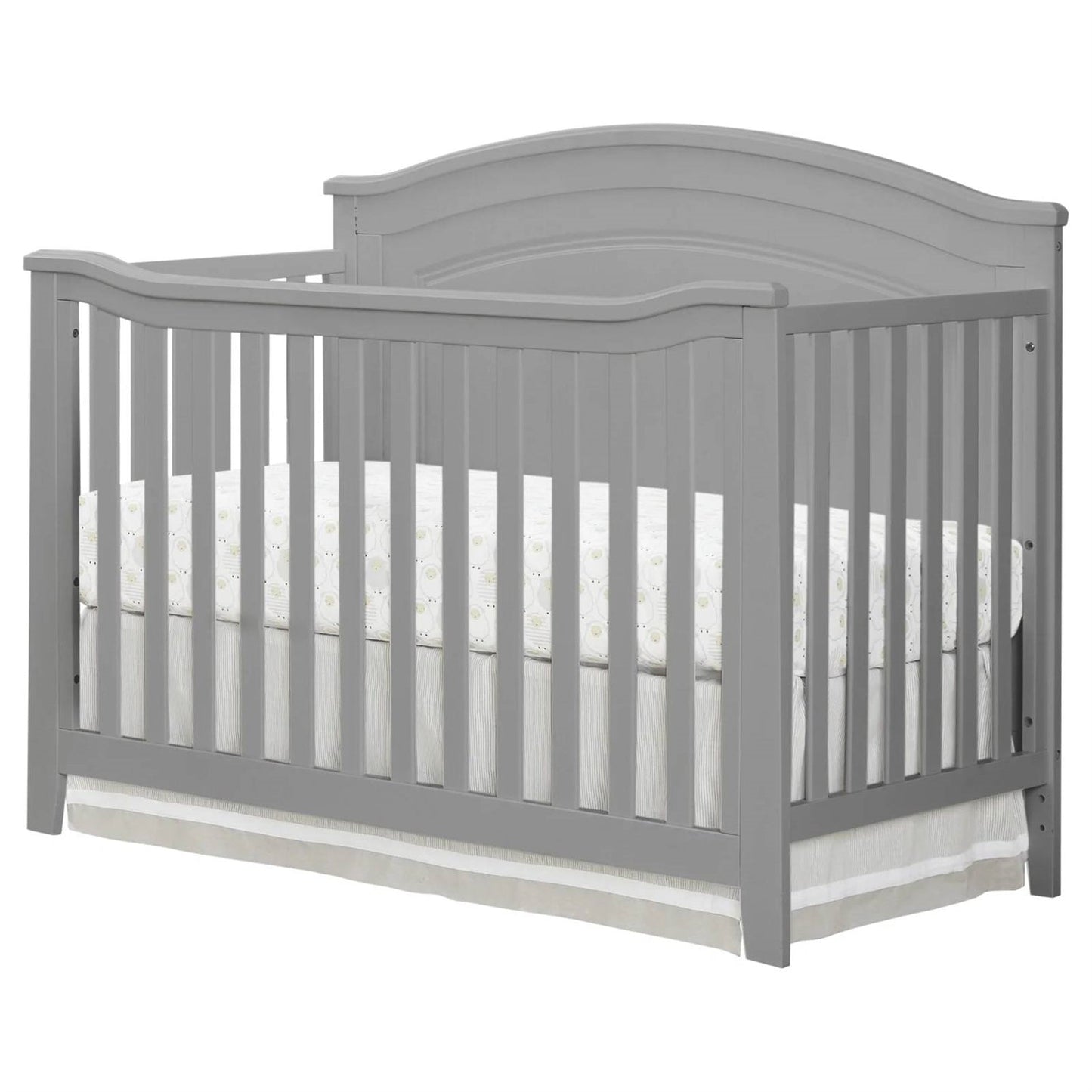 Cuna convertible de madera maciza SF Home en gris - Cama infantil vendida por separado