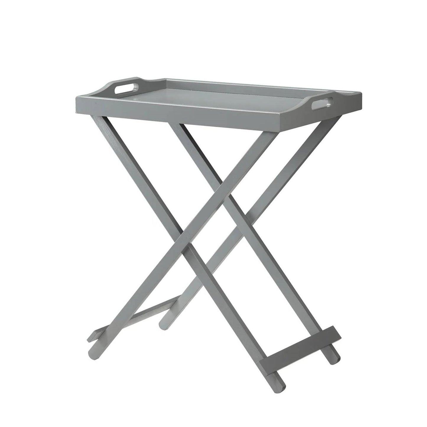 Mesa Auxiliar Plegable para TV, para Cama, en Acabado de Madera Gris