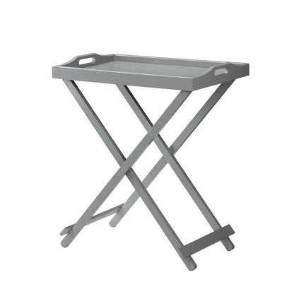 Mesa Auxiliar Plegable para TV, para Cama, en Acabado de Madera Gris