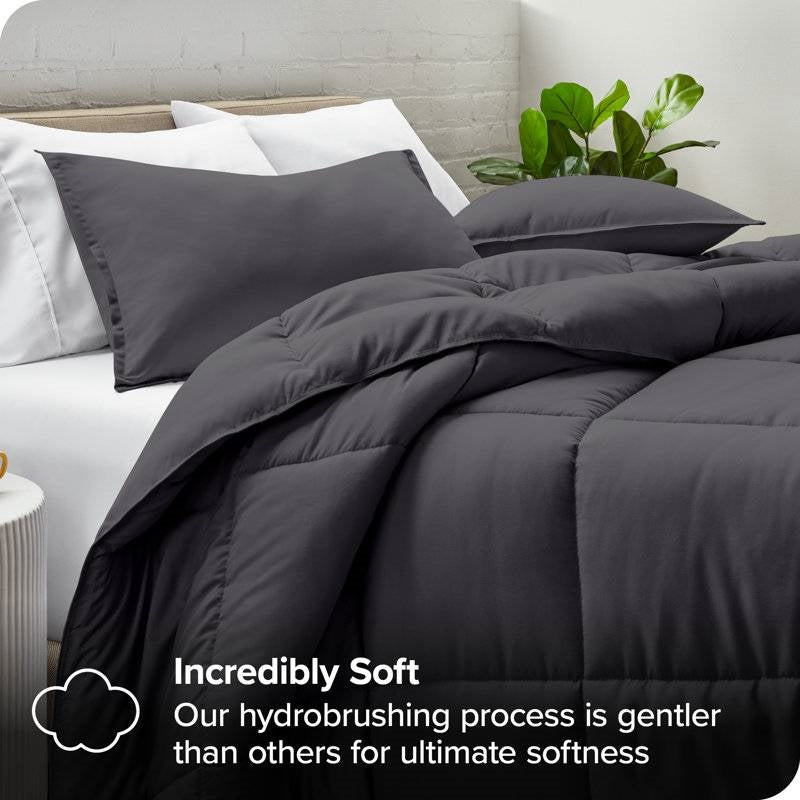 King size HomePacific all-season grey down-alternative comforter set, plush and soft on Tampa Home & Garden Store