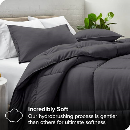 King size HomePacific all-season grey down-alternative comforter set, plush and soft on Tampa Home & Garden Store