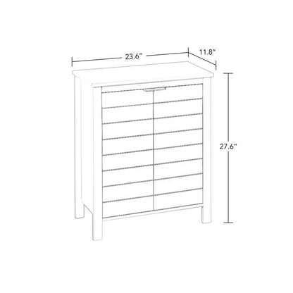 Gabinete para ropa de baño con estante de almacenamiento en acabado de madera gris
