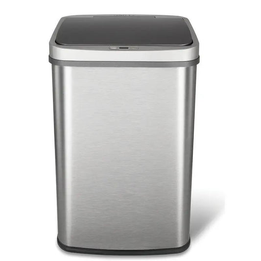 Grey stainless steel 13 gal motion sensor trash can with lid by HomePacific on Tampa Home & Garden Store