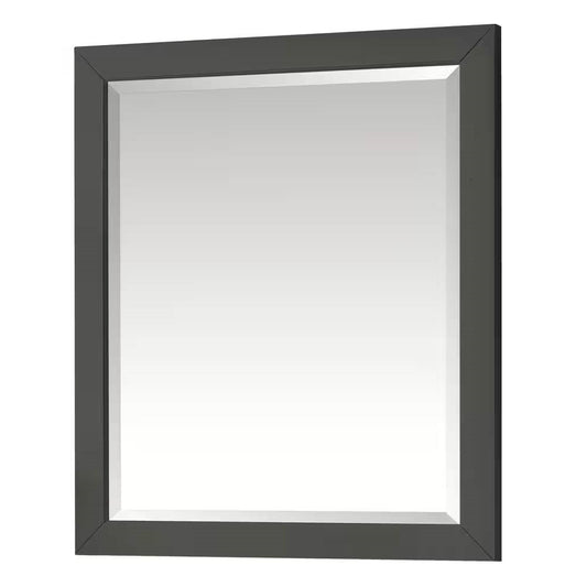 32-in x 28-in Bathroom Wall Mirror with Grey Solid Wood Frame - Tampa Home & Garden Store