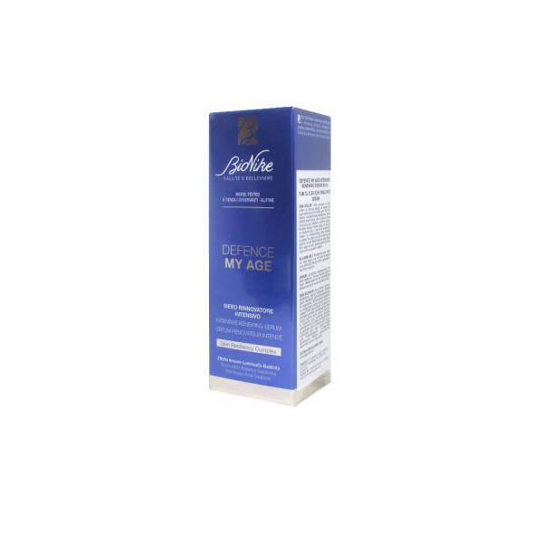 Face serum BioNike Defence My Age blue box packaging on Tampa Home & Garden Store
