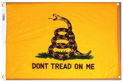 Gadsden Flag with Grommets Along the Edges for Wall Hanging - Tampa Home & Garden Store