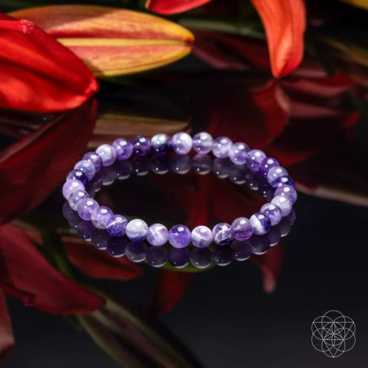 The Purification Bracelet 6mm purple amethyst beads Conscious Items stretch gemstone bracelet on Tampa Home & Garden Store