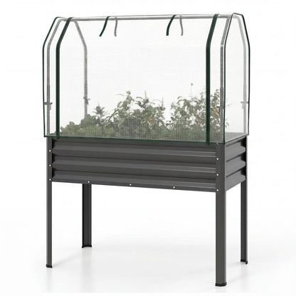 Galvanized Raised Garden Bed with Legs and Cover
