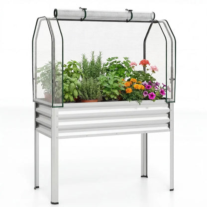 Galvanized Raised Garden Bed with Legs and Cover
