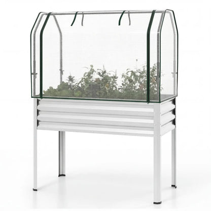 Galvanized Raised Garden Bed with Legs and Cover