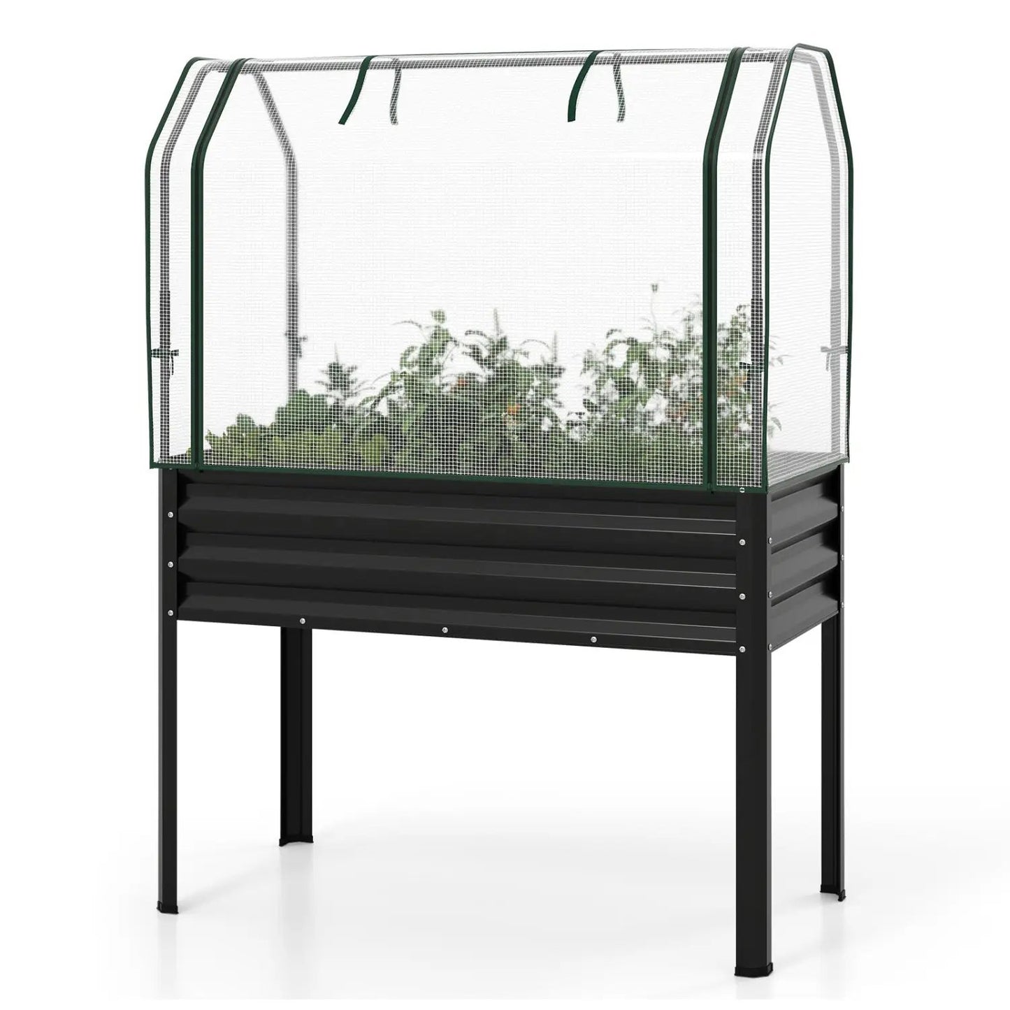 Galvanized Raised Garden Bed with Legs and Cover