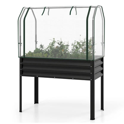 Galvanized Raised Garden Bed with Legs and Cover