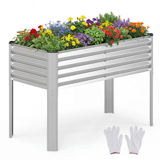 Galvanized Raised Garden Bed With Legs 46x24x31