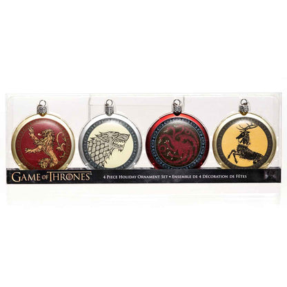 Game Of Thrones Disc Ornaments - 4 Piece Box Set - Tampa Home & Garden Store