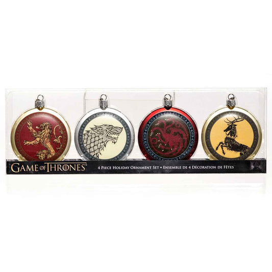 Game Of Thrones Disc Ornaments - 4 Piece Box Set - Tampa Home & Garden Store