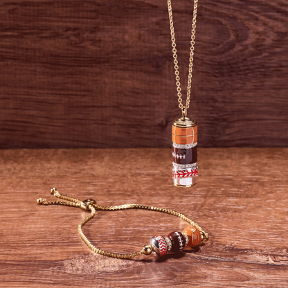 Game On Spinner Pendant With Sports Beads