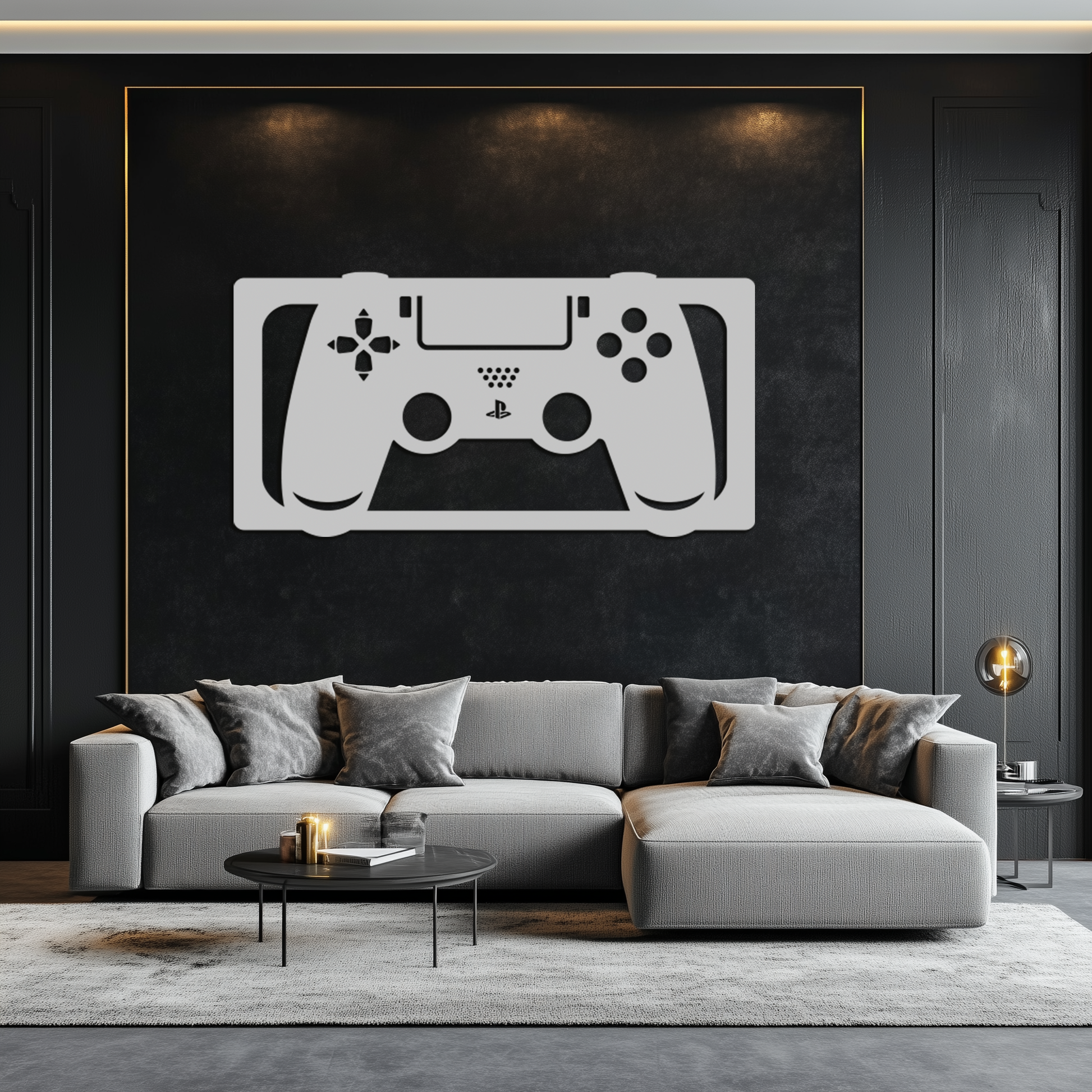 Gamer Controller Metal Wall Art - Modern Gaming Room Decor - KAF144 - Tampa Home & Garden Store