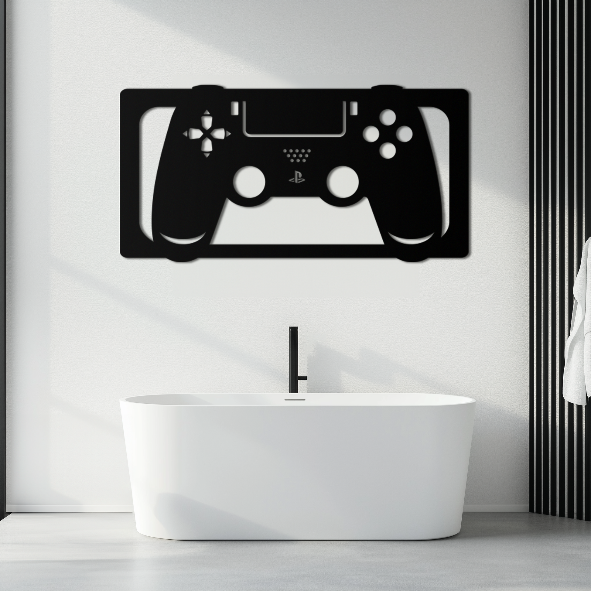 Gamer Controller Metal Wall Art - Modern Gaming Room Decor - KAF144 - Tampa Home & Garden Store