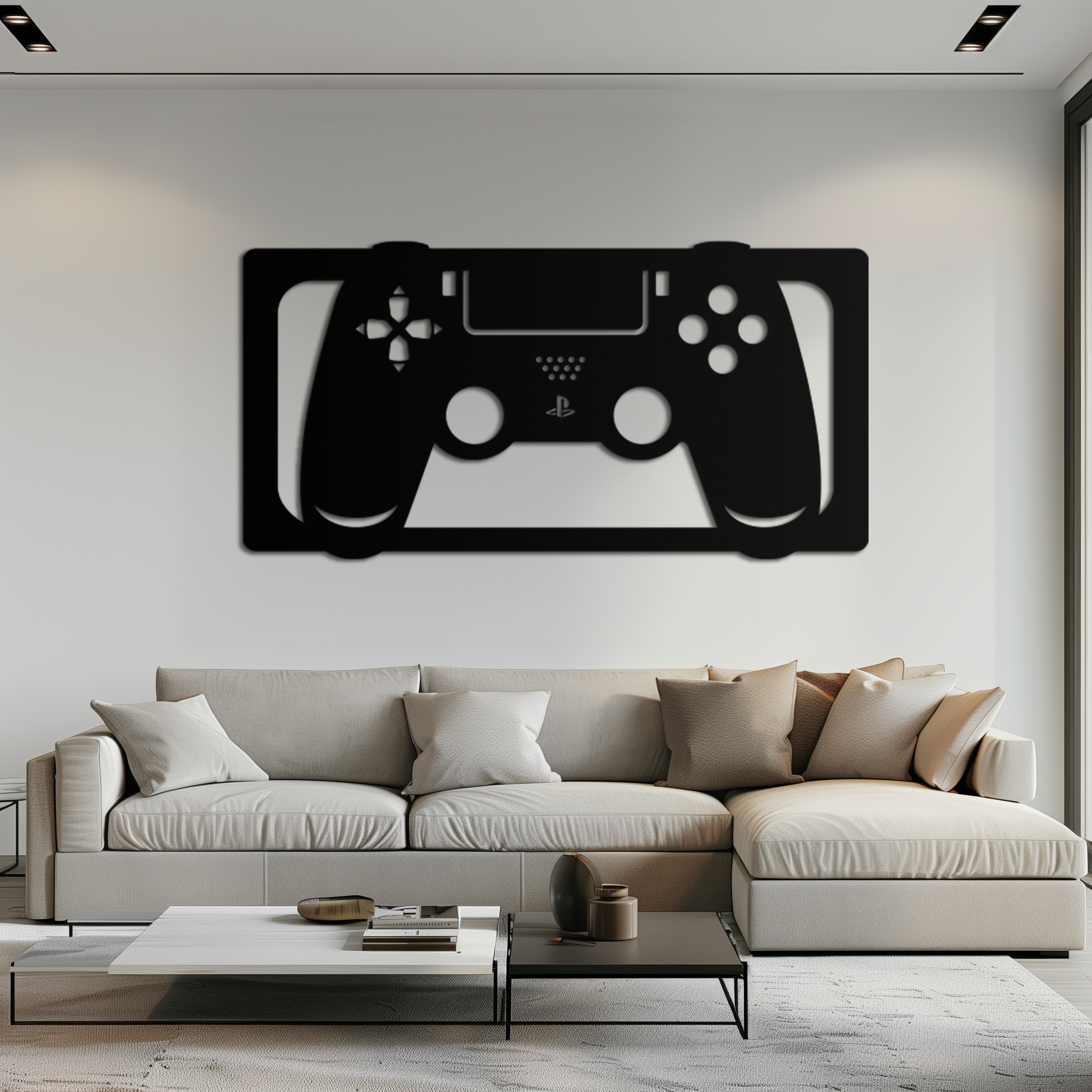 Gamer Controller Metal Wall Art - Modern Gaming Room Decor - KAF144 - Tampa Home & Garden Store