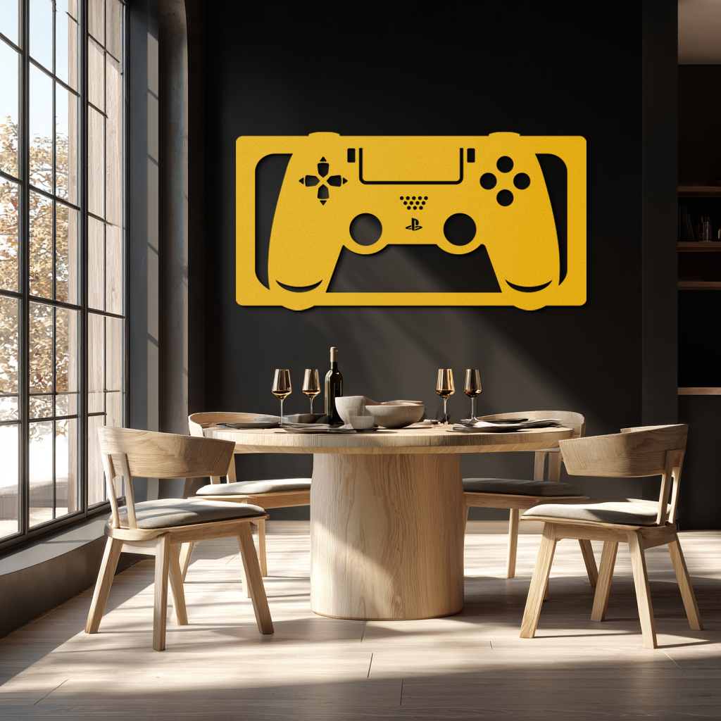 Gamer Controller Metal Wall Art - Modern Gaming Room Decor - KAF144 - Tampa Home & Garden Store