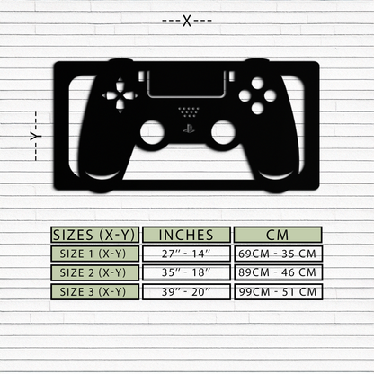 Gamer Controller Metal Wall Art - Modern Gaming Room Decor - KAF144 - Tampa Home & Garden Store