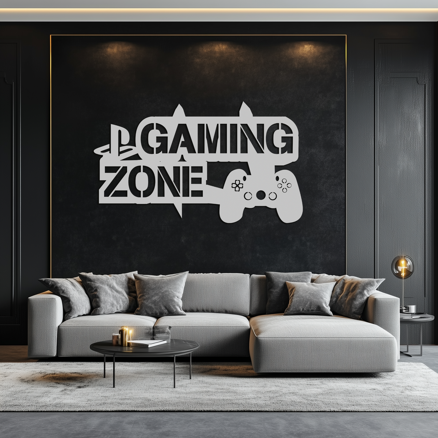 Gaming Zone Metal Wall Art - Gamer Room Decor- KAF169 - Tampa Home & Garden Store
