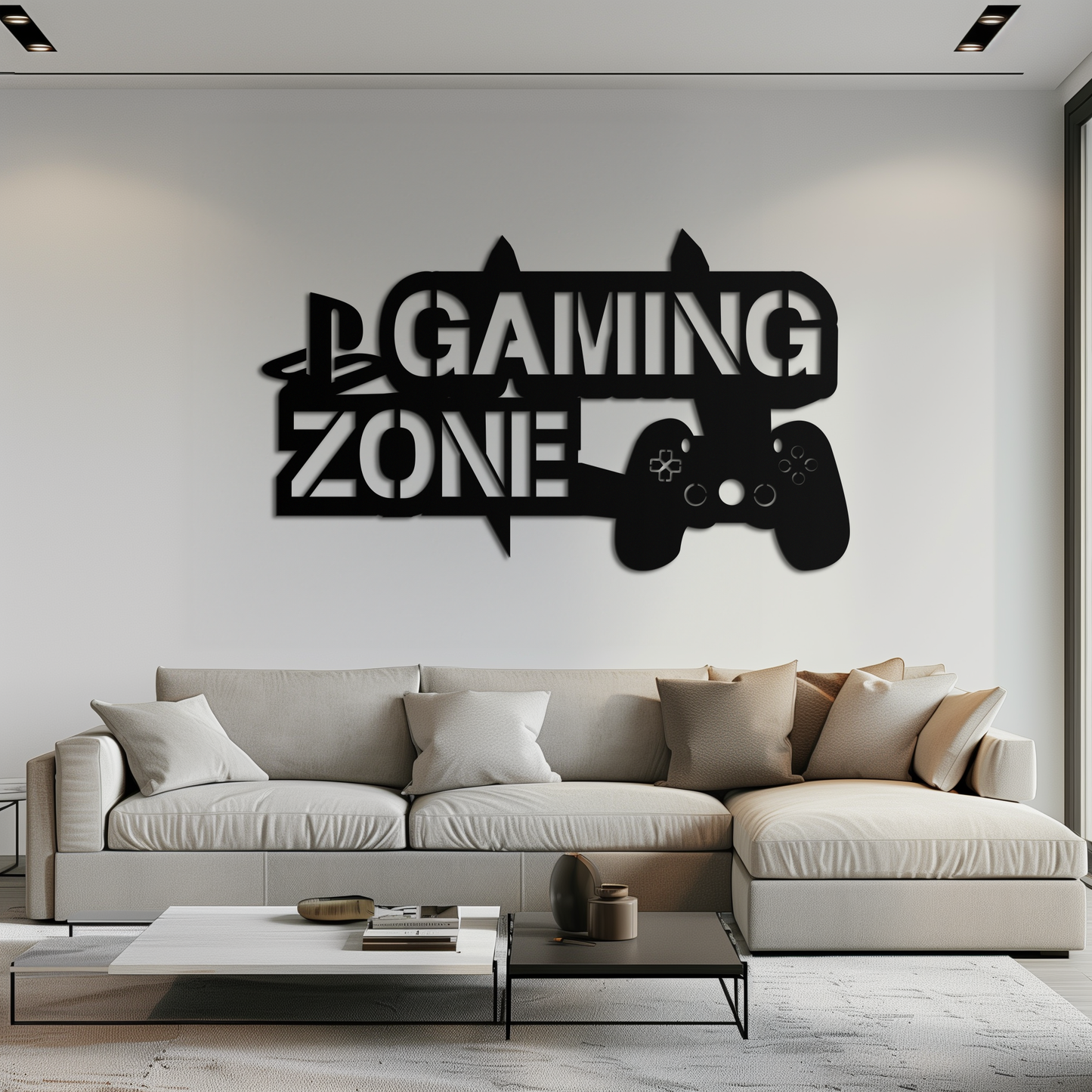 Gaming Zone Metal Wall Art - Gamer Room Decor- KAF169 - Tampa Home & Garden Store