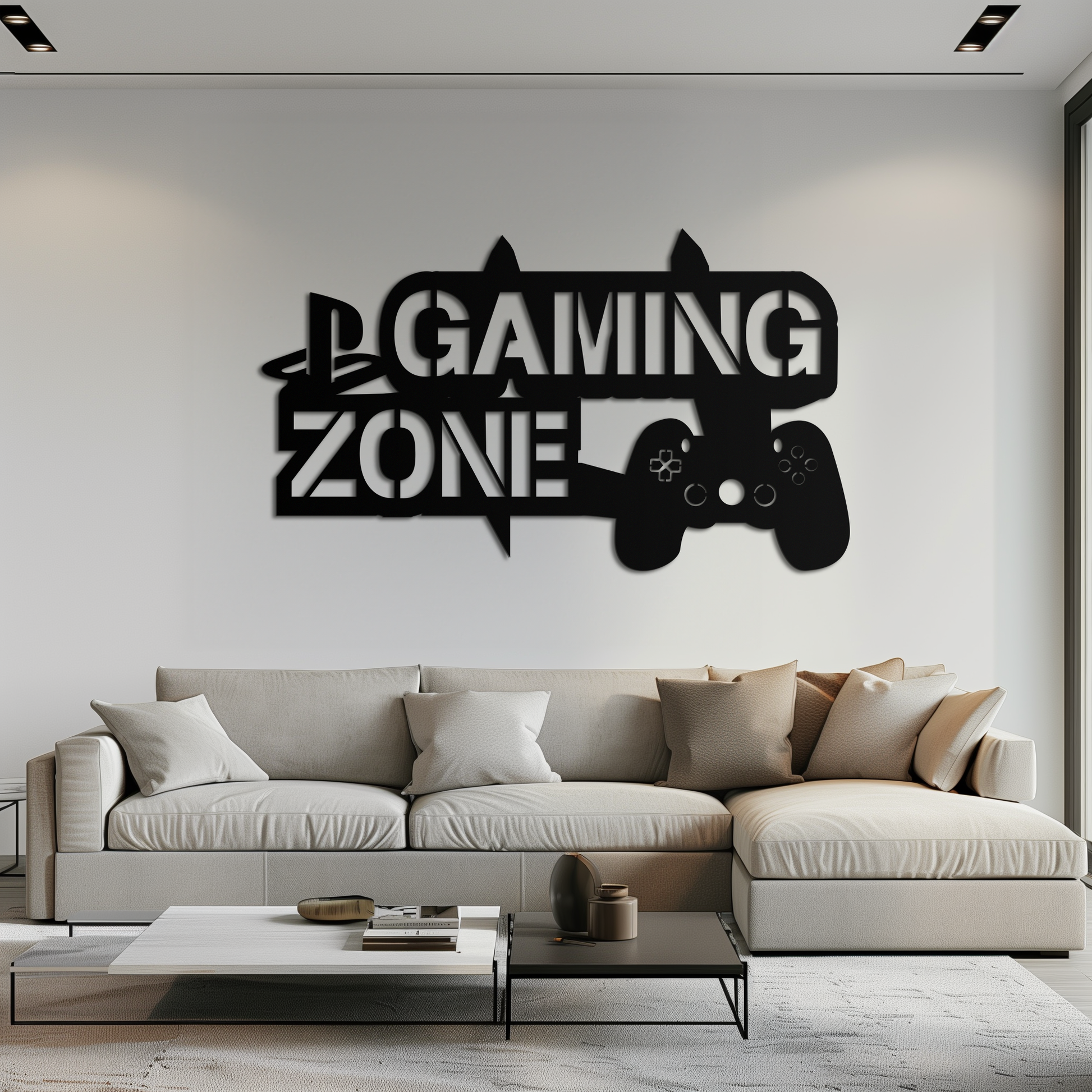 Gaming Zone Metal Wall Art - Gamer Room Decor- KAF169 - Tampa Home & Garden Store