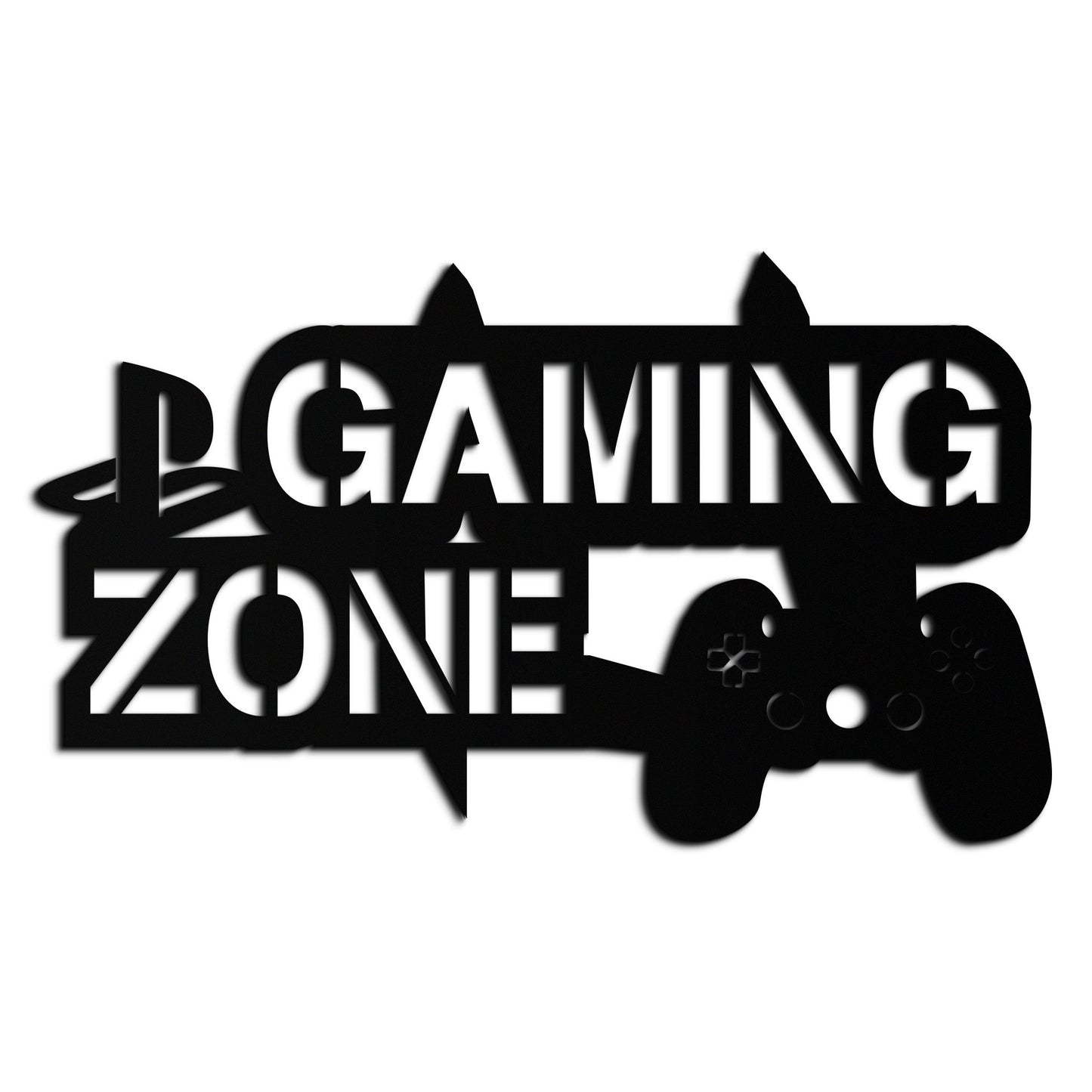 Gaming Zone Metal Wall Art - Gamer Room Decor- KAF169 - Tampa Home & Garden Store