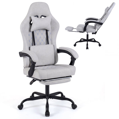 Gaming Chair Height Adjustable Computer Chair with Headrest Video Game Chair