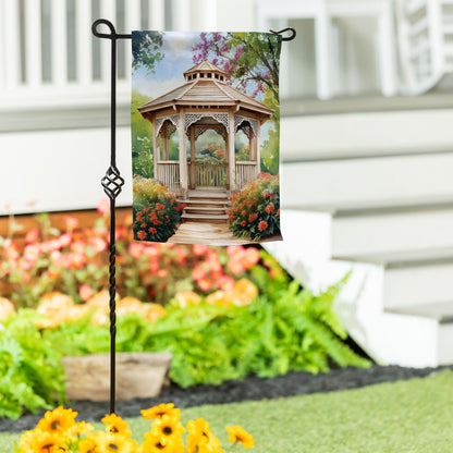 Garden Gazebo Suede Garden Flag - Tampa Home & Garden Store