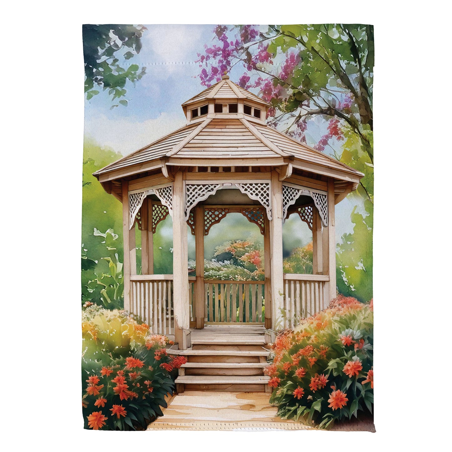 Garden Gazebo Suede Garden Flag - Tampa Home & Garden Store