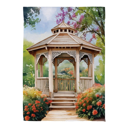 Garden Gazebo Suede Garden Flag - Tampa Home & Garden Store