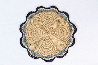 Garden Party Pinwheel Raffia Placemat, Set of 2, 4 and 6 - Tampa Home & Garden Store