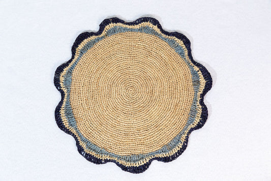 Garden Party Pinwheel Raffia Placemat, Set of 2, 4 and 6 - Tampa Home & Garden Store