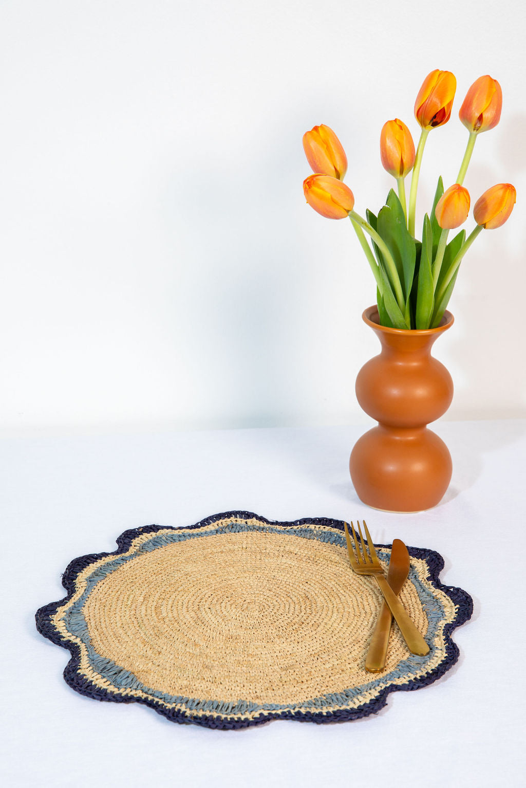 Garden Party Pinwheel Raffia Placemat, Set of 2, 4 and 6 - Tampa Home & Garden Store