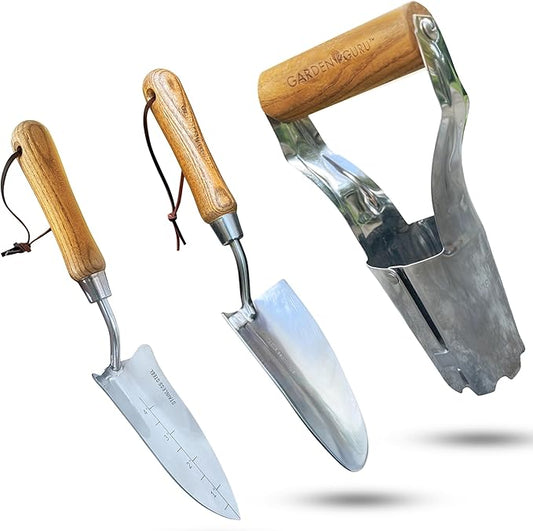 Garden Planting Set - Includes Classic Trowel, Transplanter, Bulb Planter - Tampa Home & Garden Store
