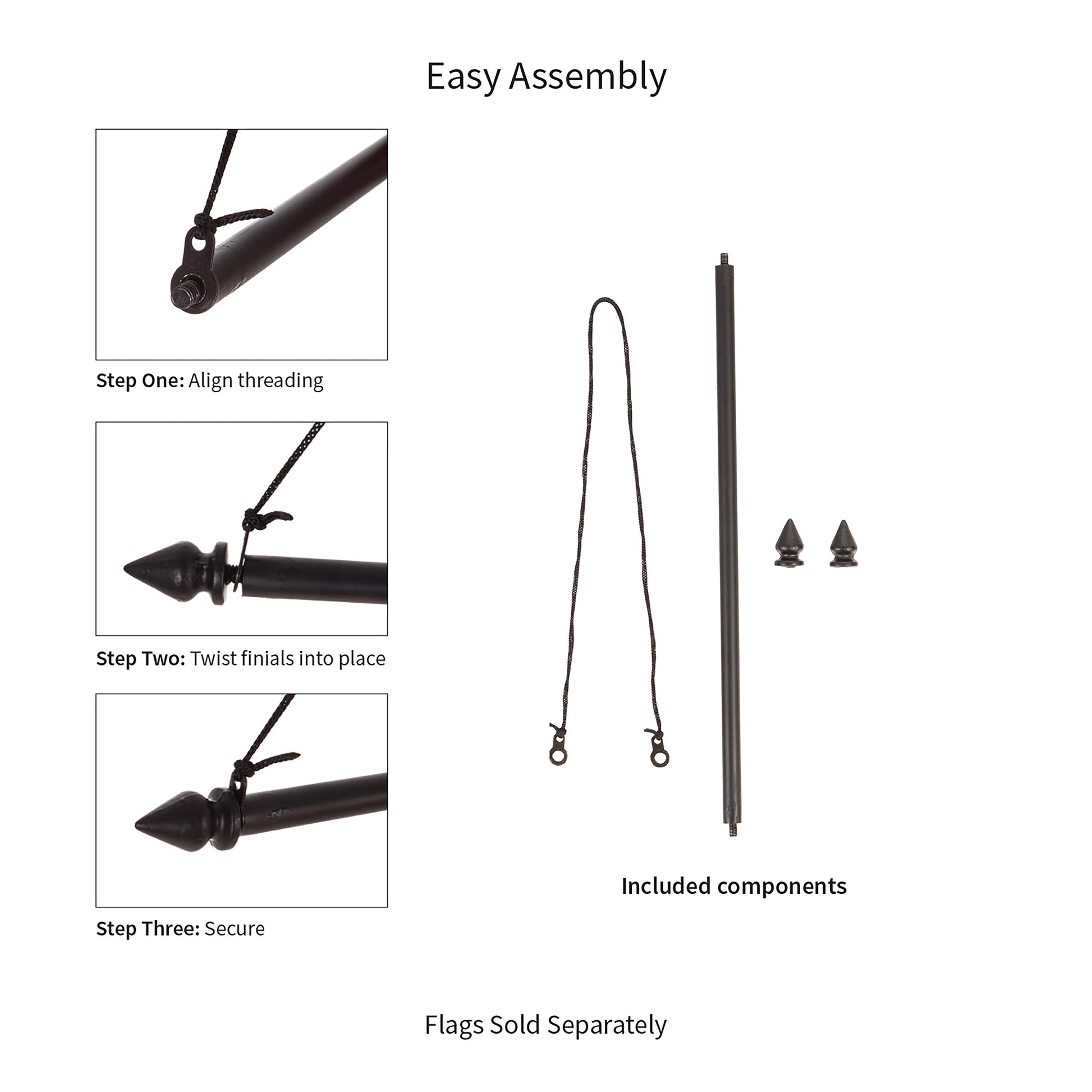 Garden Size Metal Dowel Flag Hanger - Tampa Home & Garden Store