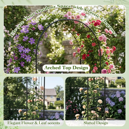Garden Arch 87 Inch Tall Heavy Duty Metal Arbor