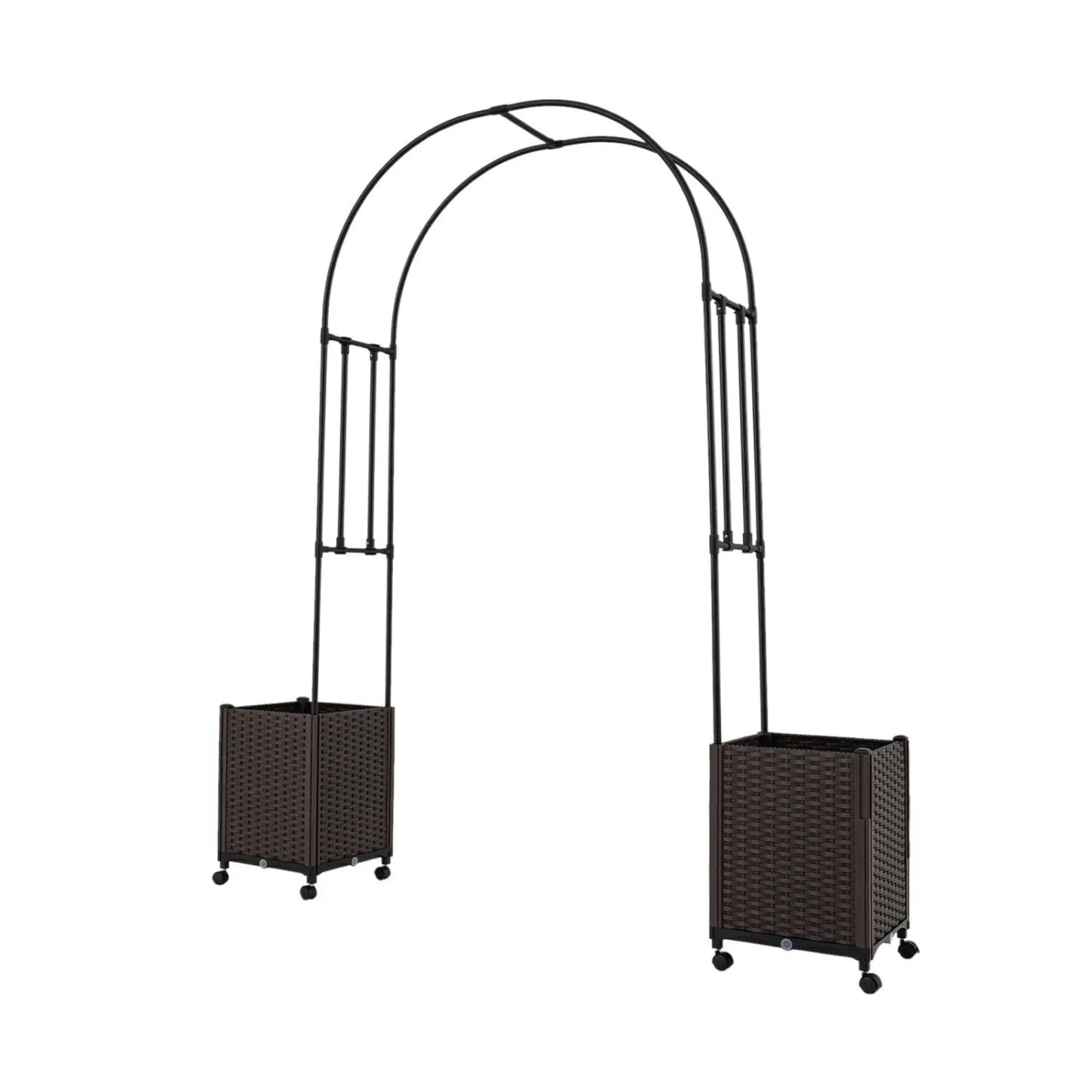 Garden Arch Trellis With 2 Planter Boxes
