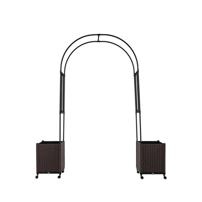 Garden Arch Trellis With 2 Planter Boxes