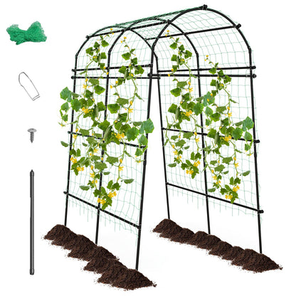 7.5 Feet Garden Arch Trellis with PE Coated Metal Structure