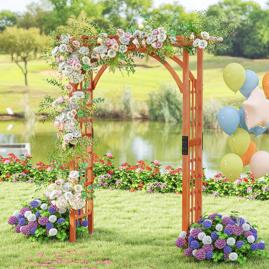 Garden Archway Arch Lattice Trellis Pergola for Climbing Plants and Outdoor Wedding Bridal Decor