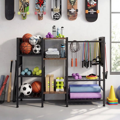 Garden Tool Organizer With Wooden Shelves