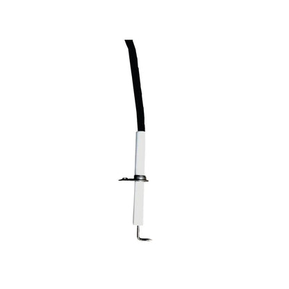 Gas Fire Pit Igniter Cable with white insulated body, black spark lead, metal mounting clip on Tampa Home & Garden Store