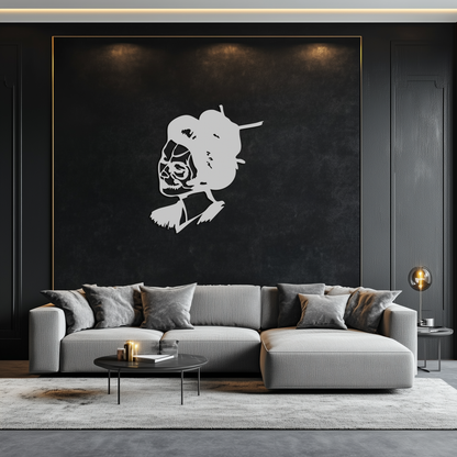 Geisha Skull Fusion Metal Wall Art – Japanese Gothic Home Decor- KAF575 - Tampa Home & Garden Store