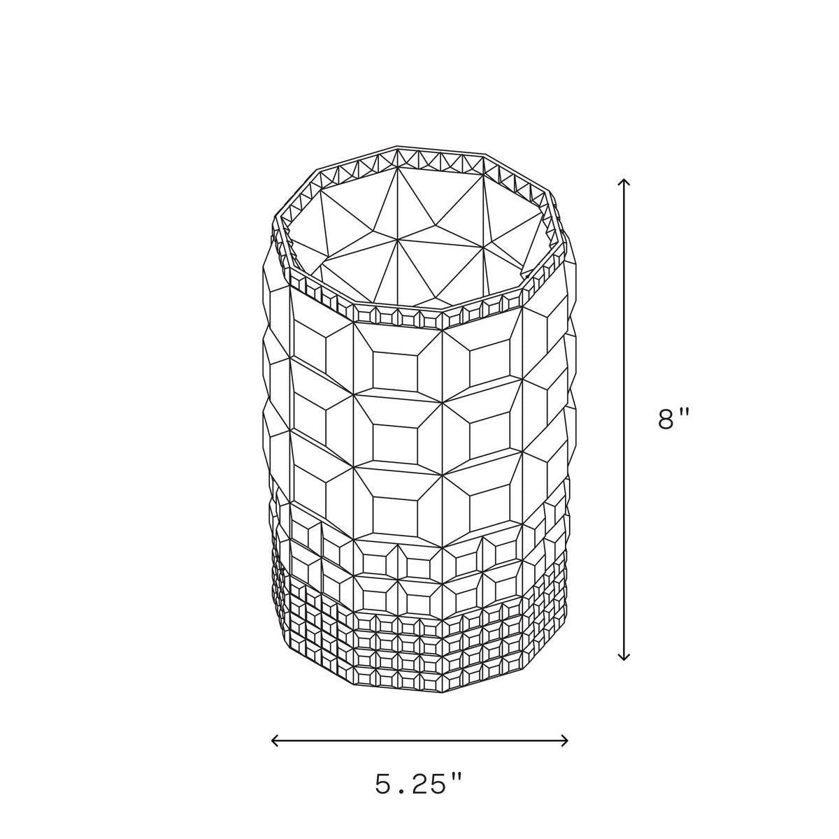 Gem Sconce wall light by Wooj Design, geometric crystal cage cylindrical fixture on Tampa Home & Garden Store