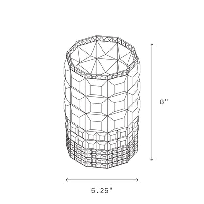 Gem Sconce wall light by Wooj Design, geometric crystal cage cylindrical fixture on Tampa Home & Garden Store