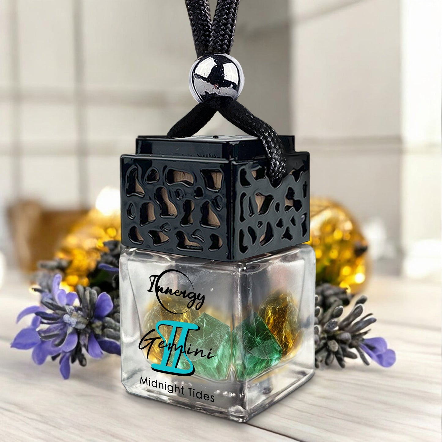 Gemini Zodiac Crystal-Enhanced Oil Diffuser, Car Air Freshener, 8ml - Tampa Home & Garden Store