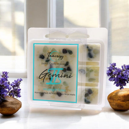 Gemini Zodiac Crystal-Enhanced Premium Coconut-Soy Wax Melts - Tampa Home & Garden Store
